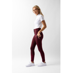 Pantalon fond intégral grip toutes saisons Horze Mira Bordeaux marron