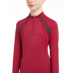 Sous-vêtement mesh Mia LeMieux Young Rider manches longues Ember Bordeaux