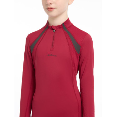 Sous-vêtement mesh Mia LeMieux Young Rider manches longues Ember Bordeaux