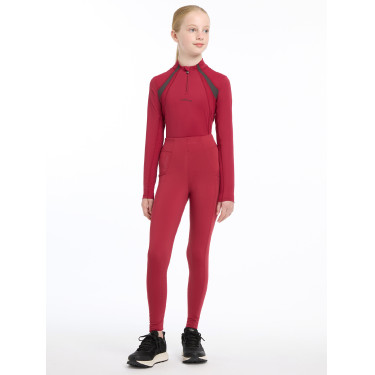 Sous-vêtement mesh Mia LeMieux Young Rider manches longues Ember Bordeaux