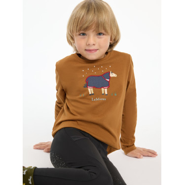 T-shirt à manches longues Mini LeMieux Jessie Ginger Marron