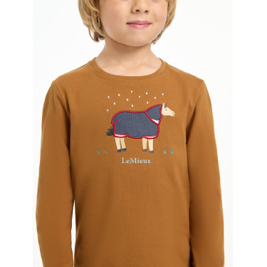 T-shirt à manches longues Mini LeMieux Jessie Ginger Marron