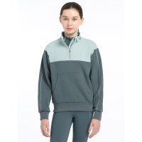 Pull LeMieux à fermeture éclair Quart Kate Young Rider Petrol / glacier blue