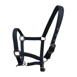 Set met halster en lijn Flags & Cup Atamik Zwart