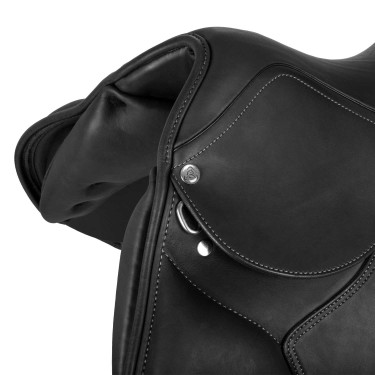 Selle polyvalente Bernini avec panneaux en latex Acavallo Noir