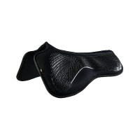 MF DS SW-3DS schokdemper in suède met platte gelgrip Acavallo Zwart