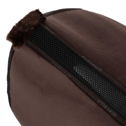 Tapis de selle DS CW-3DS louvre en forme avec intérieur en fausse peau de mouton Acavallo Marron