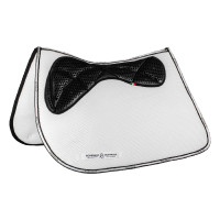Tapis de selle JS CW-3DS en mousse à mémoire de forme 3D spacer avec grip en gel Acavallo Blanc Tapis de selle JS CW-3DS en mousse à mémoire de forme 3D spacer avec grip en gel Acavallo Blanc