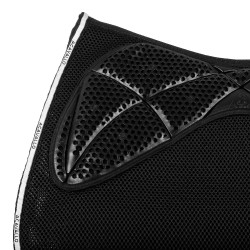 Tapis de selle JS CW-3DS en mousse à mémoire de forme 3D spacer avec grip en gel Acavallo Noir