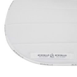 Tapis de selle JS CW-3DS matelassé louvre et bambou Acavallo Blanc Tapis de selle JS CW-3DS matelassé louvre et bambou Acavallo Blanc