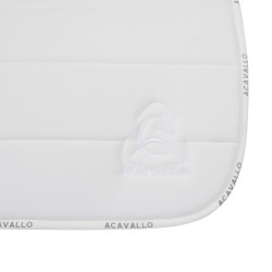 Tapis de selle JS CW-3DS matelassé louvre et bambou Acavallo Blanc Tapis de selle JS CW-3DS matelassé louvre et bambou Acavallo Blanc