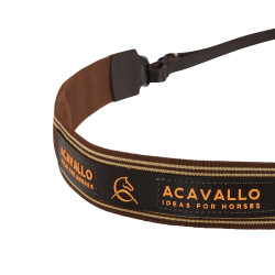 Eenvoudige borsttuig met elastische band Acavallo Donkerbruin Eenvoudige borsttuig met elastische band Acavallo Donkerbruin