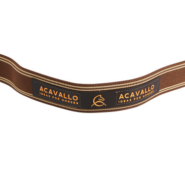 Collier de chasse simple avec bande élastique Acavallo Marron foncé