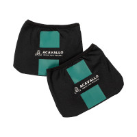Protège-étriers avec logo Acavallo Noir Protège-étriers avec logo Acavallo Noir
