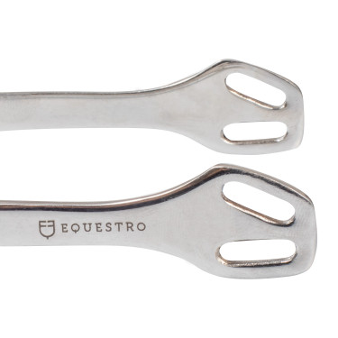 Éperons anglais avec molette en laiton horizontale Equestro