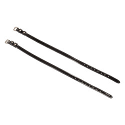 Lanières d'éperons avec cristaux Equestro Noir