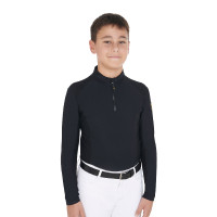 Sous-vêtement de base pour garçons en tissu technique Equestro Noir