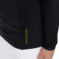 Sous-vêtement de base pour garçons en tissu technique Equestro Noir Sous-vêtement de base pour garçons en tissu technique Equestro Noir