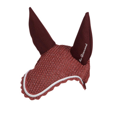 Bonnet anti-mouches en coton avec tissu Cordura et paillettes Equestro Bonnet anti-mouches en coton avec tissu Cordura et paillettes Equestro