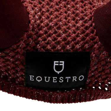 Bonnet anti-mouches en coton avec tissu Cordura et paillettes Equestro Bonnet anti-mouches en coton avec tissu Cordura et paillettes Equestro
