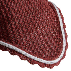 Bonnet anti-mouches en coton avec tissu Cordura et paillettes Equestro Bordeaux Bonnet anti-mouches en coton avec tissu Cordura et paillettes Equestro Bordeaux