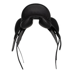 Selle de dressage en cuir doublé Equestro Noir Selle de dressage en cuir doublé Equestro Noir