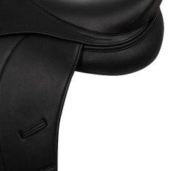 Selle de dressage en cuir doublé Equestro Noir Selle de dressage en cuir doublé Equestro Noir