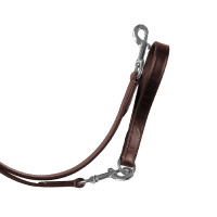 Rênes de dressage en cuir Equestro Marron foncé Rênes de dressage en cuir Equestro Marron foncé