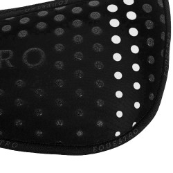 Memory foam mat met siliconen grip en wit Equestro-logo Zwart