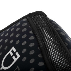 Tapis en mousse à mémoire de forme grip en silicone et logo blanc Equestro Marine Bleu marine