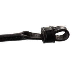 Leren lipriem met ronde afwerking Equestro Zwart