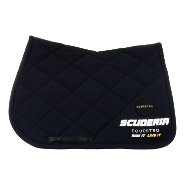 Springzadeldoek Scuderia Equestro van technisch Equestro-stof Zwart