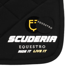 Tapis de selle de saut Scuderia Equestro en tissu technique Equestro Noir Tapis de selle de saut Scuderia Equestro en tissu technique Equestro Noir