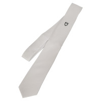 Cravate de compétition avec logo brodé Equestro Blanc