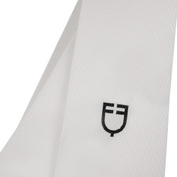 Cravate de compétition avec logo brodé Equestro Blanc Cravate de compétition avec logo brodé Equestro Blanc