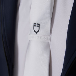 Cravate de compétition avec logo brodé Equestro Blanc Cravate de compétition avec logo brodé Equestro Blanc