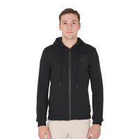 Sweat à capuche pour homme avec intérieur en polaire Equestro Noir