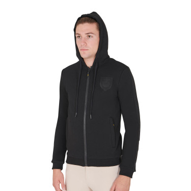 Sweat à capuche pour homme avec intérieur en polaire Equestro Noir
