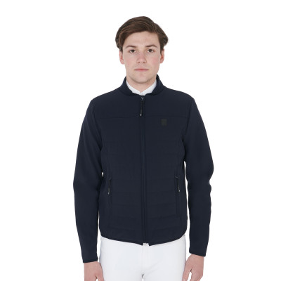 Veste pour homme en tissu technique perforé Equestro Marine