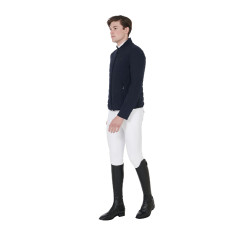 Veste pour homme en tissu technique perforé Equestro Marine Bleu marine Veste pour homme en tissu technique perforé Equestro Marine Bleu marine