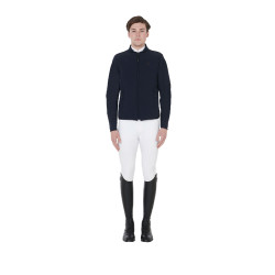 Veste pour homme en tissu technique perforé Equestro Marine Bleu marine Veste pour homme en tissu technique perforé Equestro Marine Bleu marine