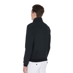 Veste pour homme en tissu technique avec capuche amovible Equestro Noir Veste pour homme en tissu technique avec capuche amovible Equestro Noir