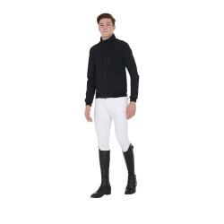 Veste pour homme en tissu technique avec capuche amovible Equestro Noir Veste pour homme en tissu technique avec capuche amovible Equestro Noir
