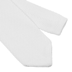 Cravate pour homme avec logo Equestro Blanc