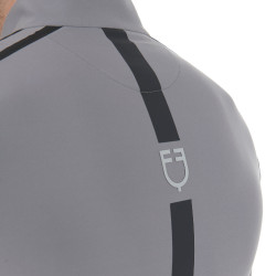 Trainingspolo met lange mouwen voor heren, slim fit Equestro Ijzig grijs Trainingspolo met lange mouwen voor heren, slim fit Equestro Ijzig grijs