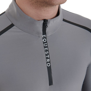 Polo d'entraînement manches longues pour homme coupe ajustée Equestro Polo d'entraînement manches longues pour homme coupe ajustée Equestro