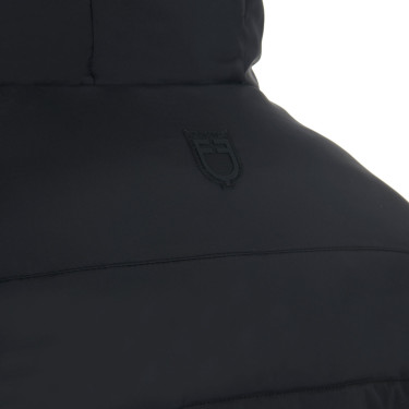 Heren stretchstof donsjas met siliconen embleem Equestro Heren stretchstof donsjas met siliconen embleem Equestro