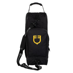Tas voor laarzen en helm met twee ritssluitingen Equestro Zwart
