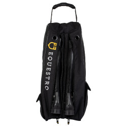 Tas voor laarzen en helm met twee ritssluitingen Equestro Zwart