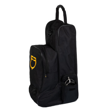 Tas voor laarzen en helm met twee ritssluitingen Equestro Zwart